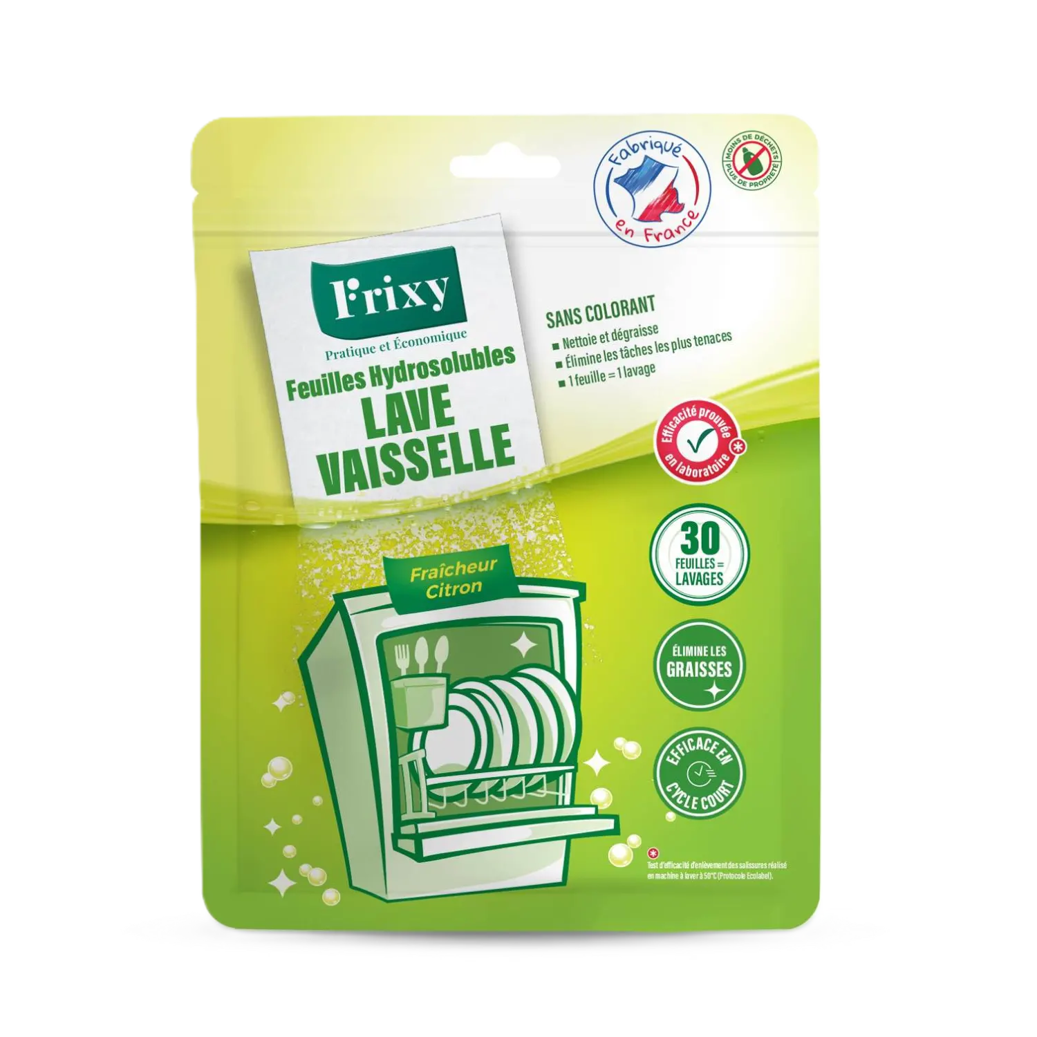 FRIXY-Lave-vaiselle-Fraicheur-Citron-Sachet-de-30-feuilles