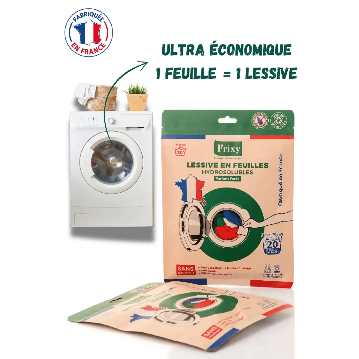 Lessive en Feuilles FRIXY - Sachet Découverte – Image 2