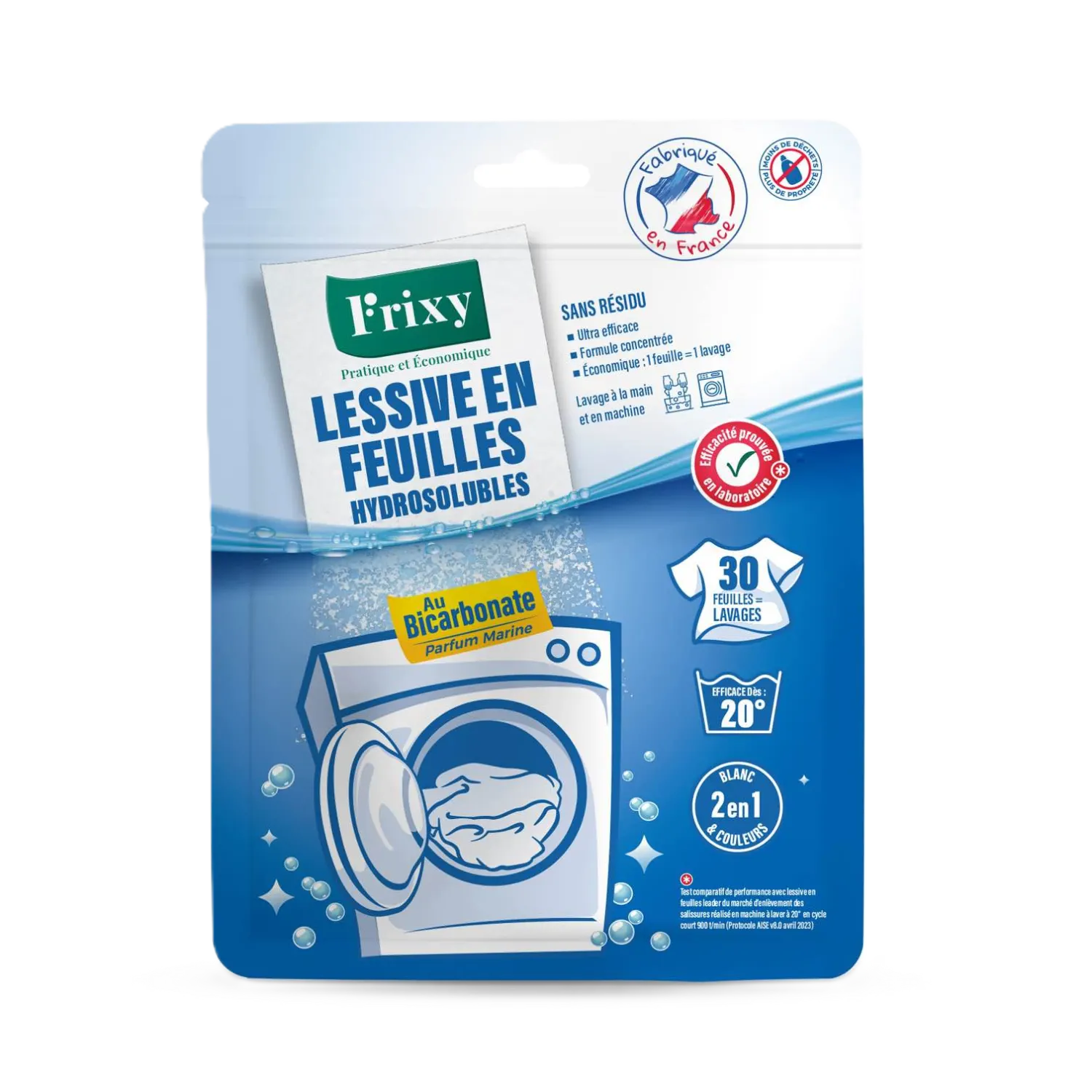 FRIXY-Lessive-bicarbonate-Parfum-Marine-Sachet-de-30-feuilles