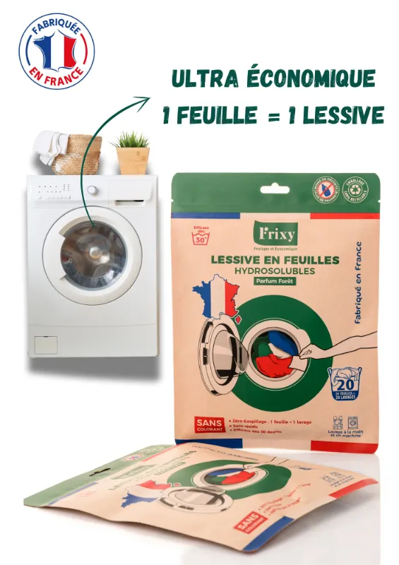 Le Grand Présentoir de Sol FRIXY - Lessive en Feuilles (88/120 Sachets) – Image 2