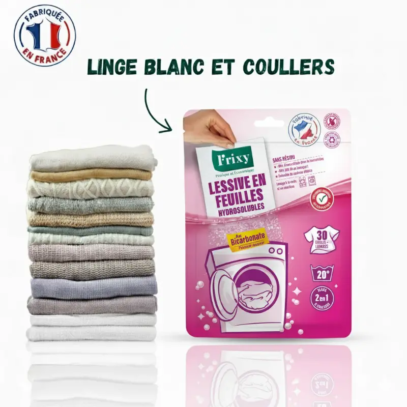 Lessive en Feuilles au Bicarbonate - Parfum Lavande (30 Feuilles) – Image 6