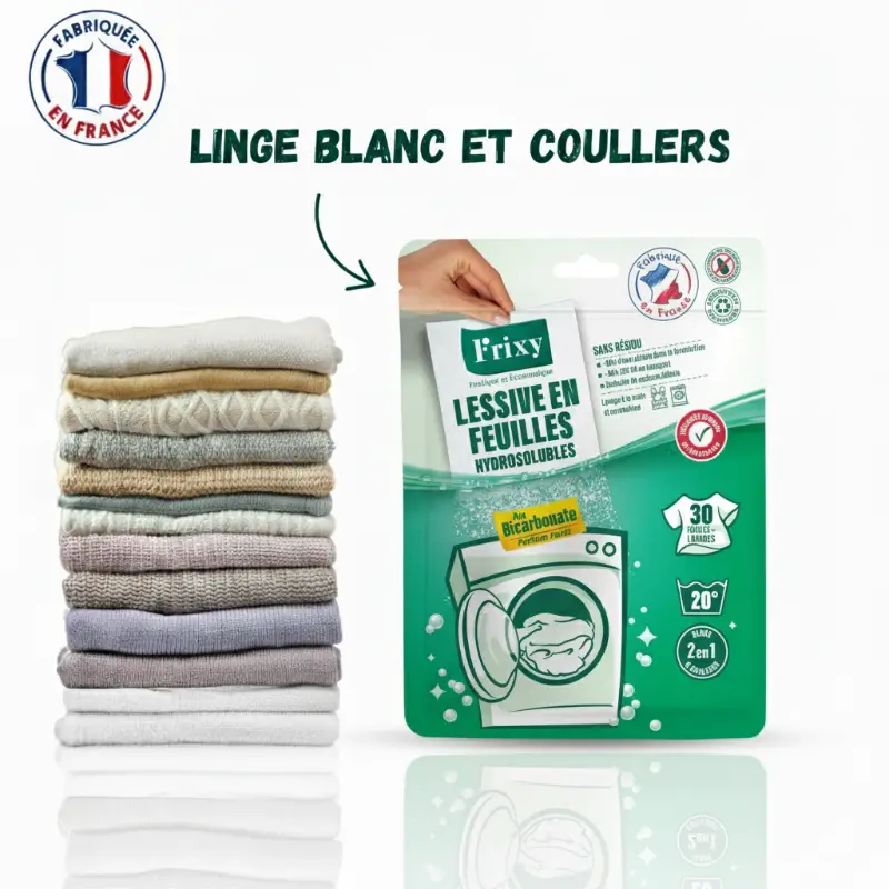 Lessive en Feuilles FRIXY - Le Format Malin (Sachet 30 feuilles) – Image 6