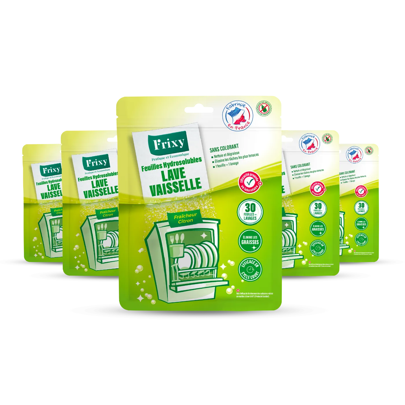 Feuilles Hydrosolubles Lave-Vaisselle - Le Réserve 5 sachets (150 lavages)