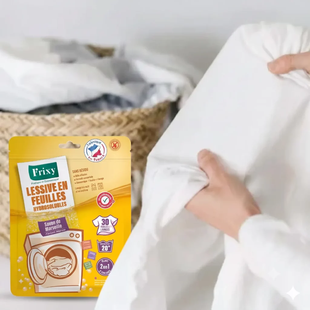 Les Avantages Clés de notre Lessive en Feuilles au Bicarbonate Parfum Lavande