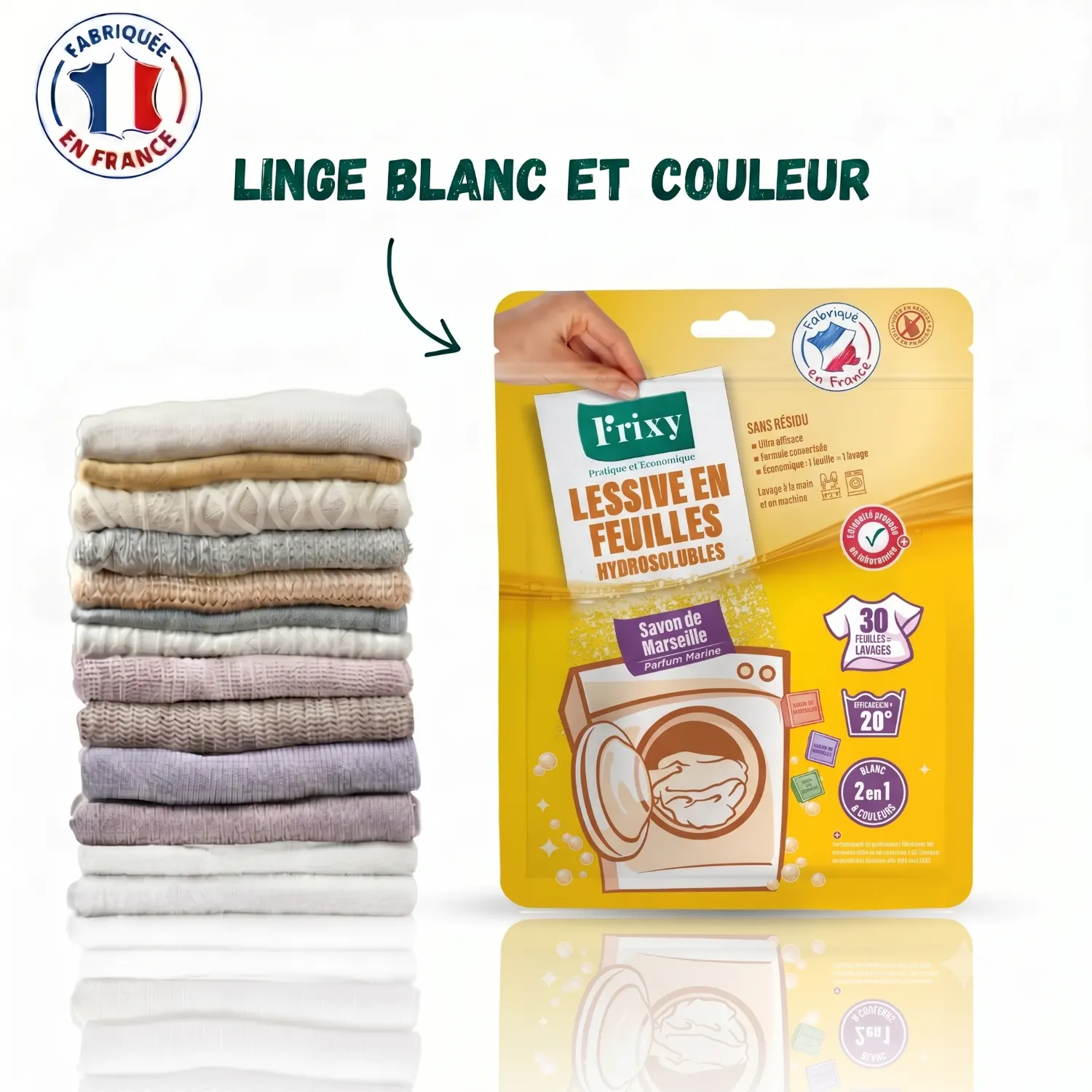 savon de Marseille Blanc et couleur